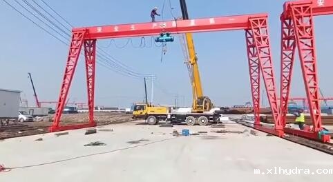 10吨龙门吊安装现场