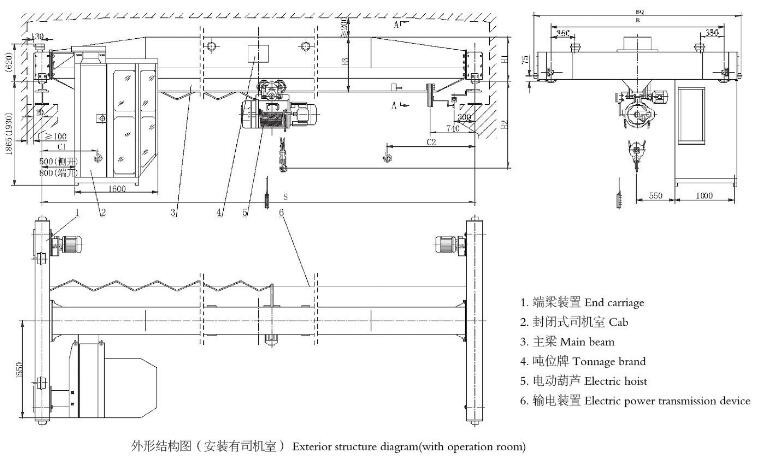 10吨电动式单梁起重机主要参数输出功率